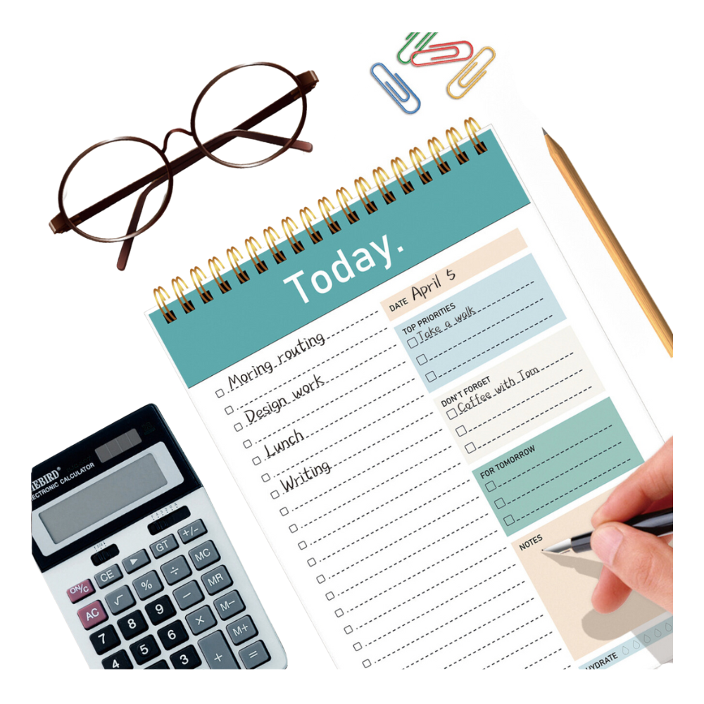 Daily Task Planner Notebook – Spiral Bound, Tearable Pages – Happy ...