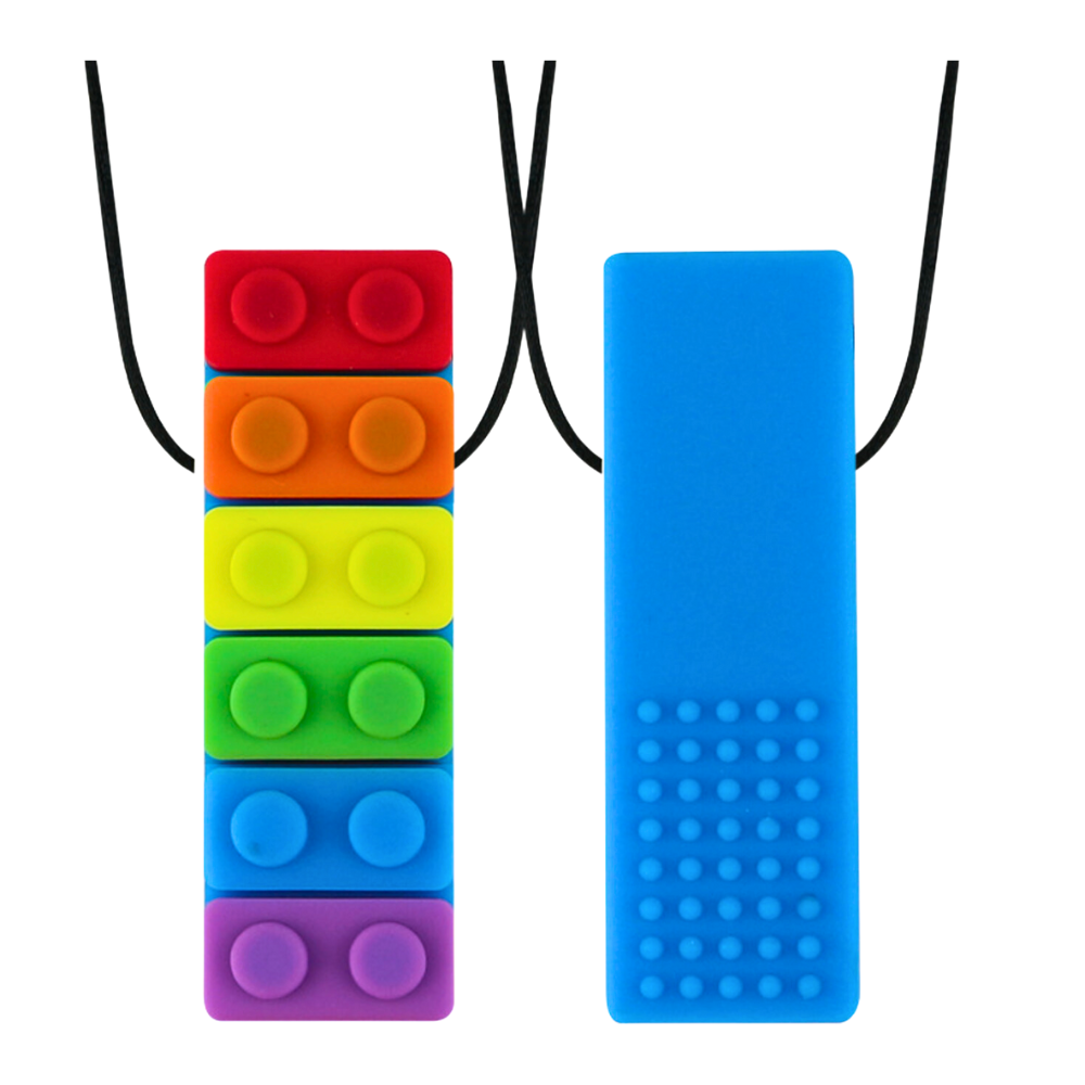 2-Pack Sensory Rainbow Building Block Teether | 10 Arches | Non-Toxic ...
