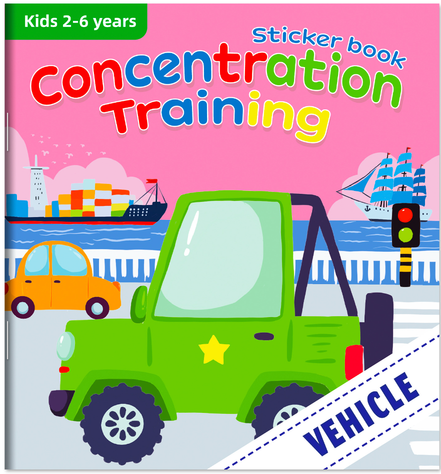 20-Pack Concentration Sticker Books for Kids | Happy Square – Happy ...