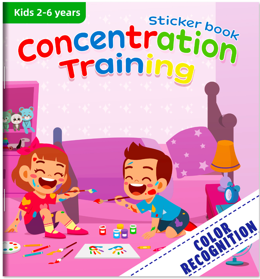 20-Pack Concentration Sticker Books for Kids | Happy Square – Happy ...