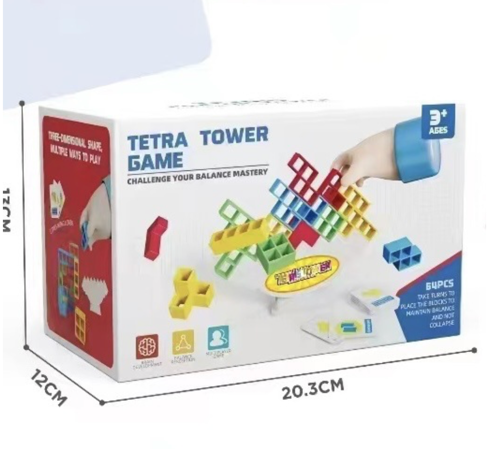 Mattel Stack Learning Game Stacking Blocks Toy for Fine Motor Skills | Happy Square – Happy Square AU